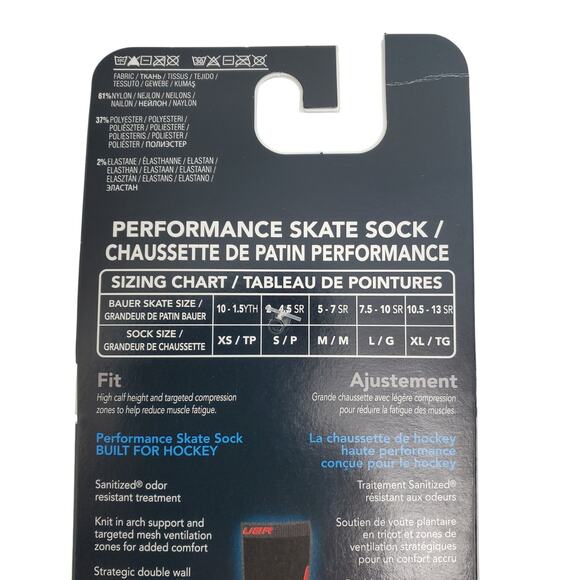Bauer S19 Pro Performance Tall Skate Socks Size X/L XL/TG SR 10.5-13 Ice Hockey - Picture 6 of 6